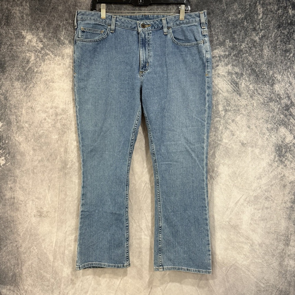 CARHARTT Curvy Fit Jeans Blue Stretch Denim 14x30 Medium Wash